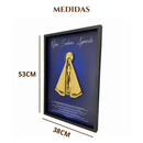 [COMPRE 1 LEVE 3] Quadro Premium Nossa Senhora Aparecida 3D com Moldura.