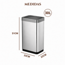 [COMPRE 1 LEVE 2] Lixeira Automática Premium em Inox.