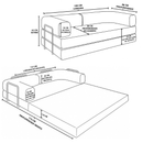 Sofá Cama Valenor Premium + 2 Almofadas de Brinde