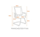 Cadeira para Escritório Manchester Base Cromada