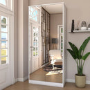 Armário Baixo Office Premium de Madeira Carvalho e Detalhes Brancos